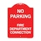 Signmission No Parking No Parking-Fire Department Connection, Red & White Alum, 18" x 24", RW-1824-23670 A-DES-RW-1824-23670 - alternate 1
